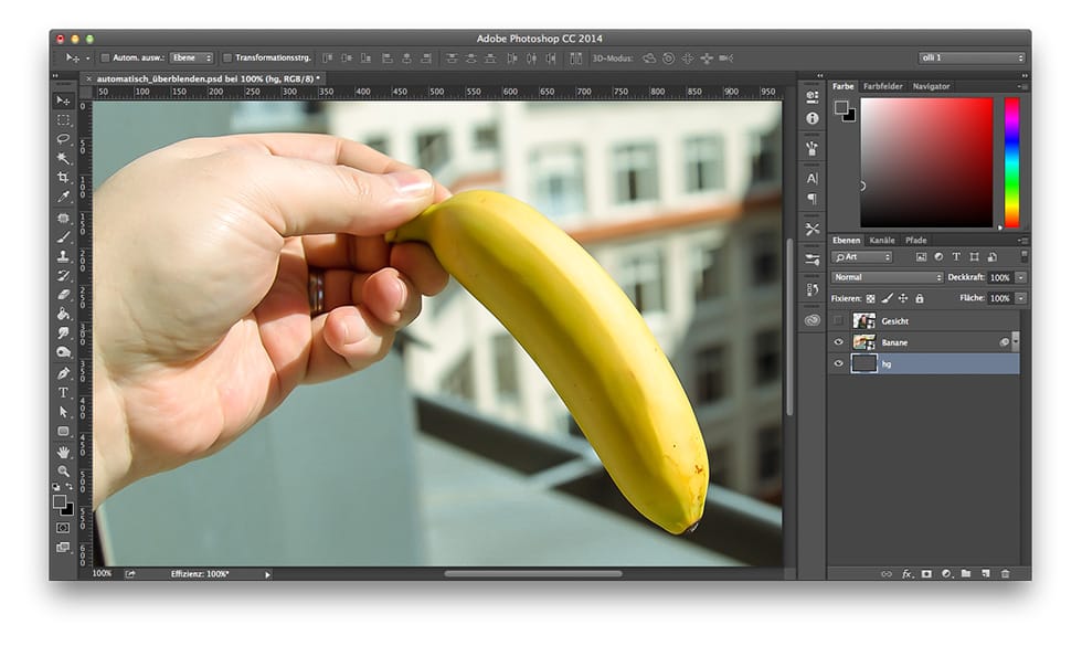 Beitragsbild Blog zum Thema PhotoShop | Bild einer Banane