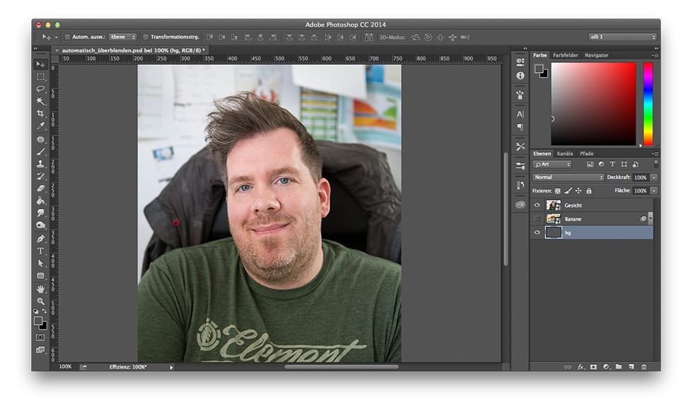 Beitragsbild Blog zum Thema PhotoShop | Bild eines Mitarbeiters